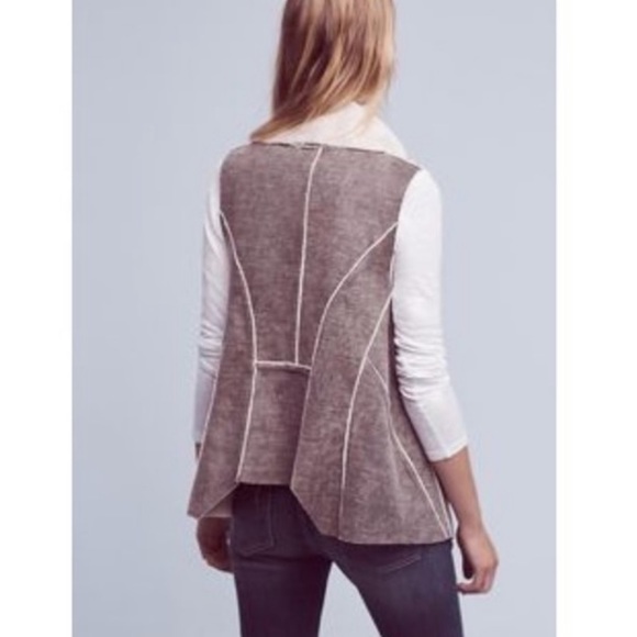 Anthropologie AMADI Kady Sherpa Vest Size M - Picture 6 of 9